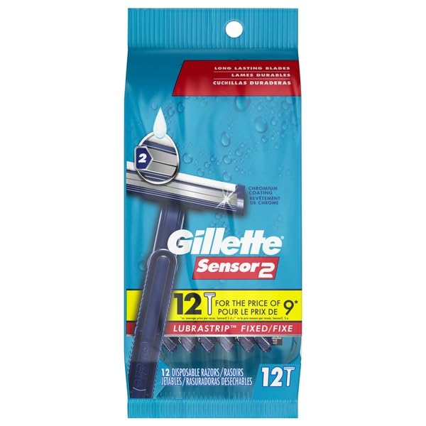 Gillette Sensor2 Mens Disposable Razors 12 Count