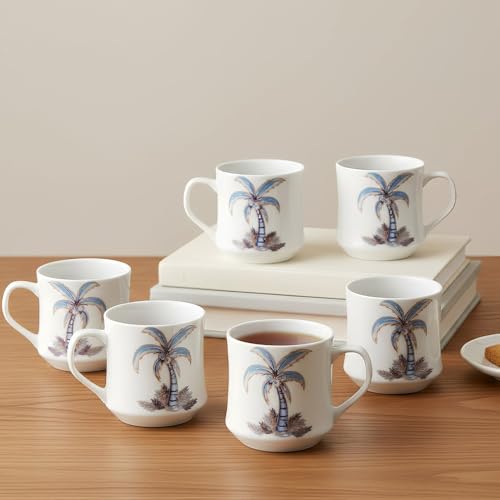 Image of U.P.C. UPC Fine Bone China Ceramics Coffees /Milks /Tea Cups Set of 6 Bone China Coffee Mug (160 ml, Pack of 6)