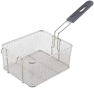 Stainless Steel Square Fry Basket with Rubber Handle Grip