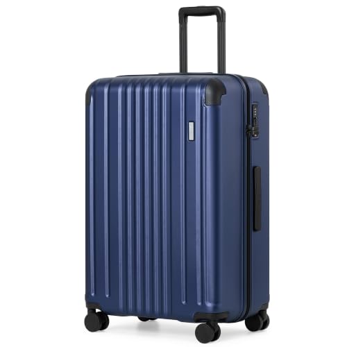 Image of Coolife Luggage, Lightweight and Durable Hardshell, 28 in, Navy Blue