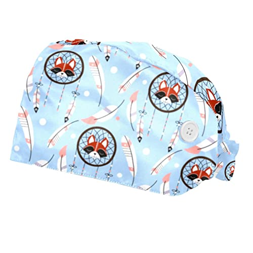 Chapeaux bouffants de travail JDEZ casquettes respirantes pour hommes et femmes lot de 2