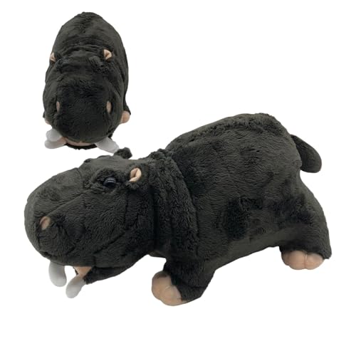 Hipopótamo de peluche suave de 25 cm para decoración de sofá o cama