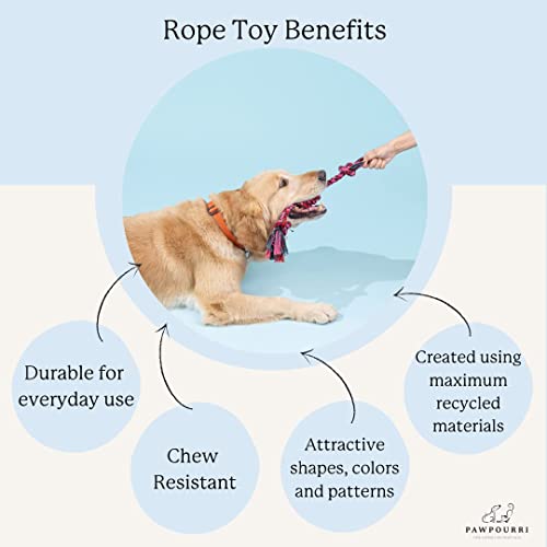 PAWPOURRI Rope & Suede Toy for Adult Dogs Puppies, Cats - Image 2