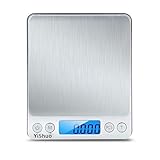 GDEALER Digital Pocket Kitchen Scale 0.01oz/0.1g 3000g Kitchen Food Scale Weight Compact Scale, Tare, Stainless Steel, Backlit Display