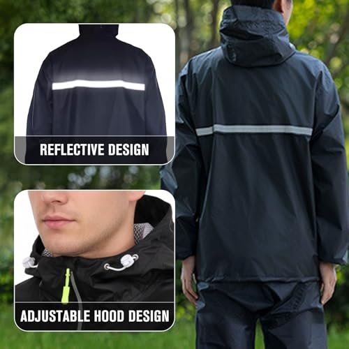 Veste imperméable unisexe compacte pour rester au sec et visible par temps sombre - 5