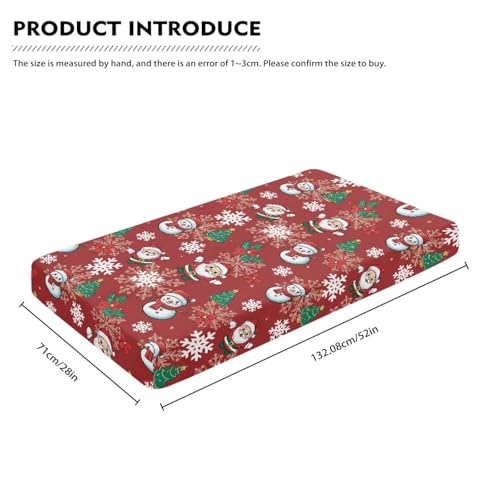 Image of Snowman Crib Sheets for Baby Girls Crib Sheets for Standard Crib Mattress Cover Red Christmas Breathable Santa Claus Soft Fitted Crib Sheet 28''x 52''