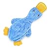 Best Pet Supplies Crinkle Dog Toy for Small, Medium, and Large Breeds, Cute No Stuffing Duck with Soft Squeaker, Fun for Indoor Puppies and Senior Pups, Plush No Mess Chew and Play – Blue