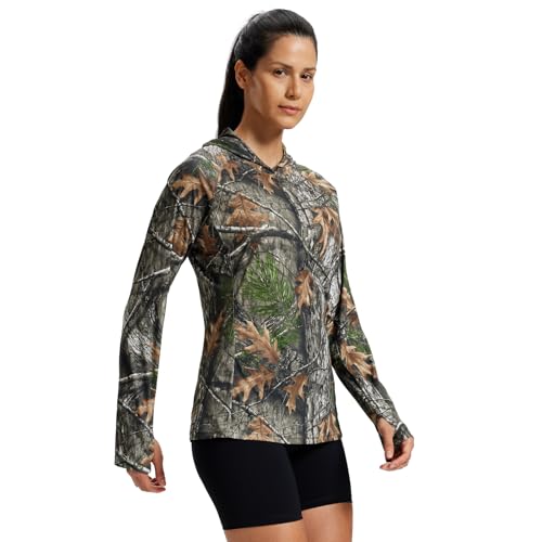 LOOGU Women's UPF 50+ Sun Protection Hoodies Shirts Slim Fit Long Sleeve Lightweight Quick Dry UV Fishing Hking Outdoor2