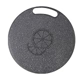 Balacoo Schneidebrett Kunststoff Rund 35 X 0,8cm mit Saftrille Rutschfest und...