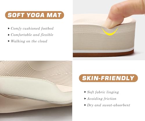 Image of COFACE Flip Flops for Women With Comfortable Arch Support Ladies Fashion Platform Thong Sandals Soft Yoga Mat Sole For Beach /Indoor Outdoor