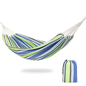 Hangmat, 200 x 150 cm, groot, katoen, 2 personen, XXL, dubbele hangmat, belastbaarheid tot 200 kg, draagbaar, met draagtas voor terras, binnenplaats, tuin