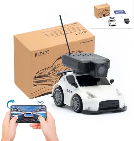 Fairrc Sniclo RC Cars 1/64 Remote Control Car with HD FPV Camera, FPV Mini RC car, 2.4Ghz High Speed RC Drift Car for Kids Adults Gifts (White)