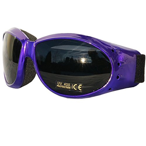 HEEZY Lunettes de moto - Lunettes de sport - Chopper - Moto - Bateau - Ski - Vélo Cover
