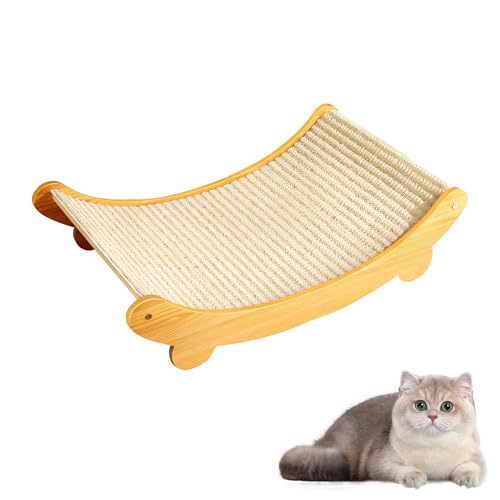Skeadex Rascador para gatos, cama de sisal 2 en 1 y tabla para rascar, tabla de rascar de sisal, reutilizable, cama para gatos pequeños y mascotas (39 x 32 cm)