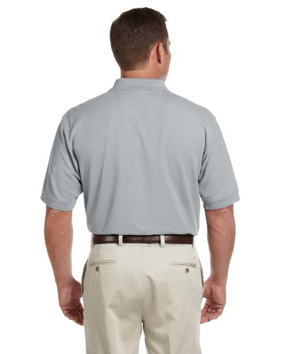 Devon & Jones Men's Pima Piqué Short-Sleeve Polo XL GREY HEATHER3