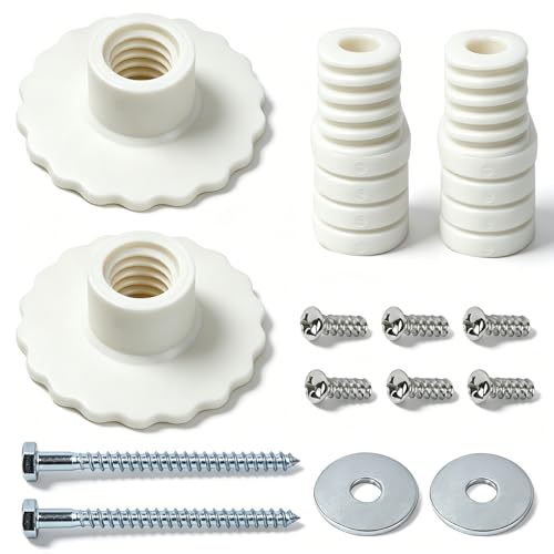 Grab Bar Mounting Kit for Fiberglass Showers, Grab Bar Mounting Kit with Adjustable Spacers (Fits 15/16" to 2-1/8"), Bathroom Grab Bar Installation Kit for Installing Handrails to Walls(1 Set)