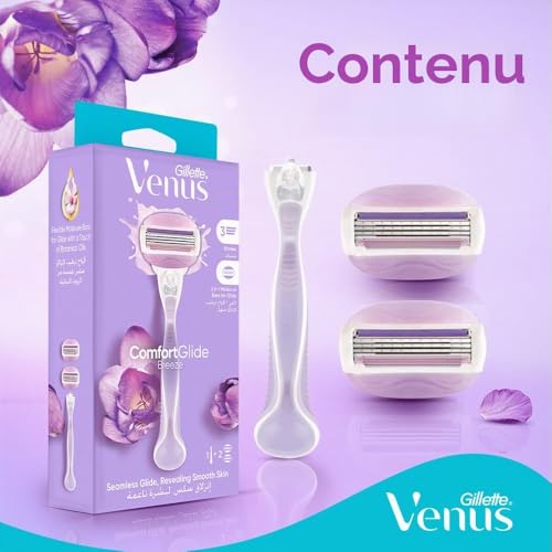Gillette Venus Rasoir Femme ComfortGlide Breeze, 2 Recharges, Violet – vue 9