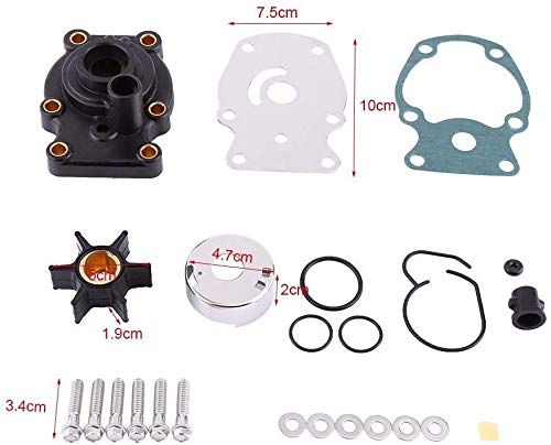 Image of YoHa Water Pump Repair Kit with Housing for Johnson Evinrude OMC BRP (1980-UP) 20 25 30 35HP 393630 0393630 Sierra 18-3382 20 /25 /30 /35HP Replacement