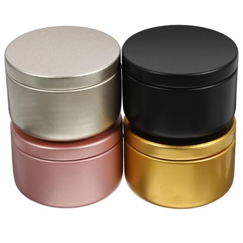 LALAFINA 24 Piezas Tarro De Vela Aceite Esencial De Latas De Aluminio Recipientes Vacíos Para Almacenar Tarros Redondos Para Hacer Velas Diy Contenedores De Almacenamiento