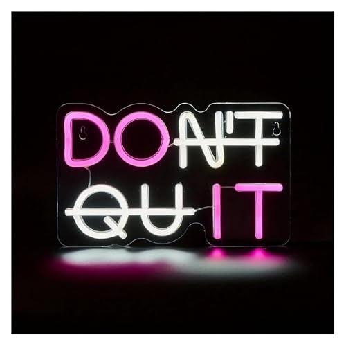 Enseigne au néon Don't Quit décoration murale lumineuse LED - 2