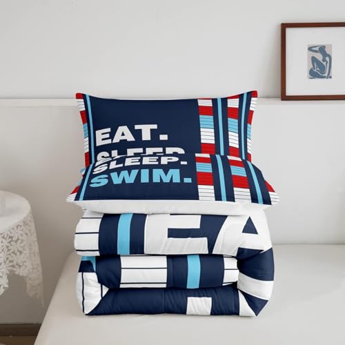 Image of Feelyou Kids Swimmer Bedding Set Toddler Size 3Pcs for Boys Girls Teens