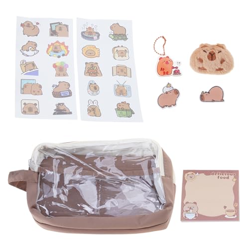 Gran capacidad, estuche con pegatinas, bolsa de dibujos animados, bonito estuche para bolígrafos, regalo para estudiantes, bolsa con alfileres