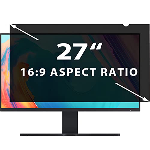 HOLDWLDSHT 27 Inch(Diagonal) Privacy Screen Filter Aspect Ratio 16:9 Widescreen Computer Monitor Privacy Shield and Anti-Glare Protector- Anti-Scratch Protective Film