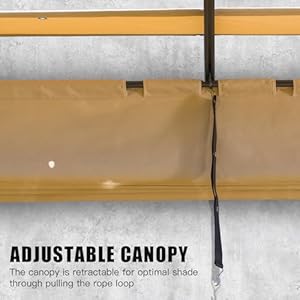 Domi outdoor living 9 x 13 outdoor retractable pergola against the wall with weather resistant canopy aluminum garden pergola patio grill gazebo for courtyard  urban country home decor