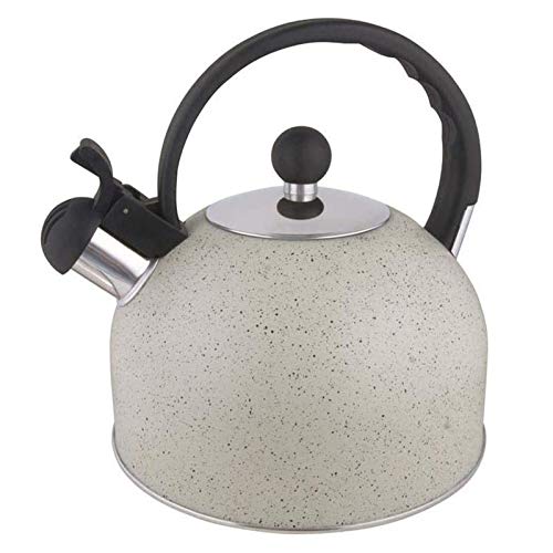 2,5 l Pfeifkessel, Edelstahl-Teekessel, Edelstahl-Teekanne mit isoliertem Griff für alle Kochfelder