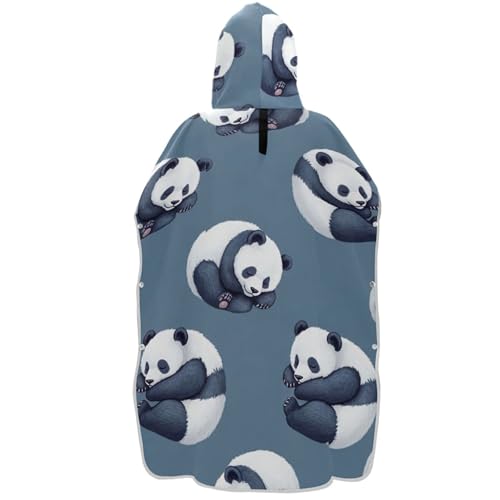Peignoir de plage à capuche poncho de surf réutilisable gris - 3