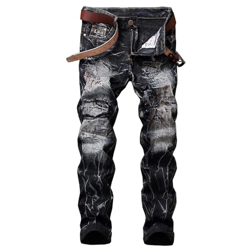 Jean déchiré homme délavé style vintage pantalon jean confortable