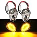 2 PCS Amber LED Turn Signal Indicator Light Lamp Flush Mount For Yamaha YZF R1 R6 R6S Smoked Lens
