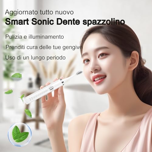Yeebyars Electric Toothbrush Spazzolino Elettrico Sonico Pasta da dentisti per adulti e bambini, tocca sottomano elettrico ultrasuono con 4 teste da sfregamento, pasta da dentisti portatile con