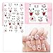 3D Adhesive Nail Art Decal Silhouette Contour Abstract Face Rose Stickers (Style 1)