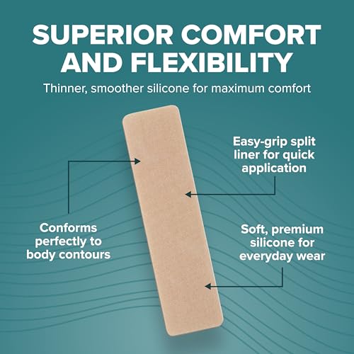 Natural: Epi-Derm C-Strip -1.4 X 6 In - (Natural) Silicone Scar Sheets From Biodermis