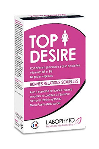 Labophyto Topdesire (60 Kapseln) - die natürliche Lösung für intensivere Lust und Befriedigung - Nahrungsergänzungsmittel zur Steigerung der sexuellen Erregung und intensiveren Höhepunkte