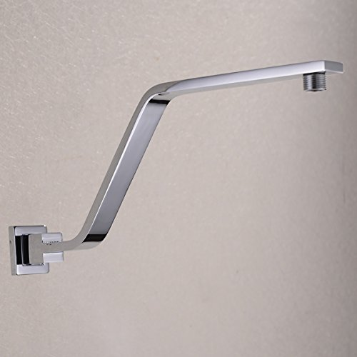 Hanebath Brass S Style 15 Inch Extension Height Shower Arm With Flange, Chrome #TOP2
