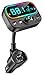 Goigrn Bluetooth Voiture avec Dual Mic, [Une Clé pour Éteindre la FM] Transmetteur FM Bluetooth Sans Fil avec 3 USB Ports (PD18W & QC3.0), 9 Couleurs LED Rétroéclairé, Soutien Clé USB/Sortie AUX