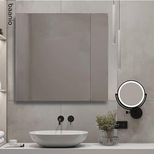 Baanio Espejo Baño Cuadrado 90x90 cm Pure | Espejos de de Vidrio Resistente 4 mm Plata Ecológica