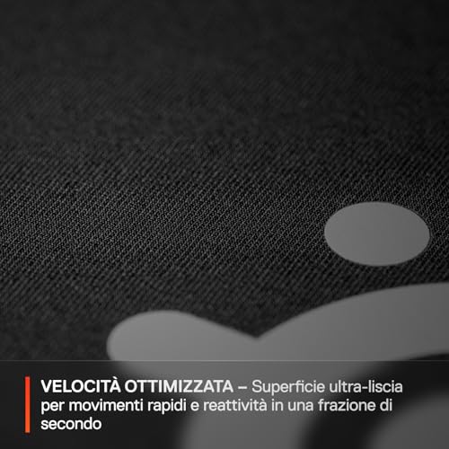 QcK XL Performance Speed, mousepad da gioco - Densità extra per scorrevolezza top - Cuciture ai bordi a basso profilo - Base in neoprene antiscivolo - 900 x 400 mm - FPS, MOBA, RTS, MMO - Scheda video - Immagine 2