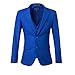 Yanlu Men's 3 Piece Royal Blue Suits 2 Buttons Wedding Groom Tuxedos Chest44''/Waist38''