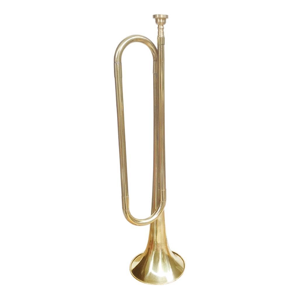 LOVIVER BB Bugle Brass Cavalry Instrument de musique avec gants pour orchestre Parties professionnelles