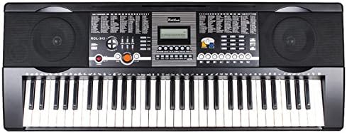 Rollins ROL343 61-Key Electronic Keyboard with LCD Display, USB/MIDI, 128 Rhythms/Tones