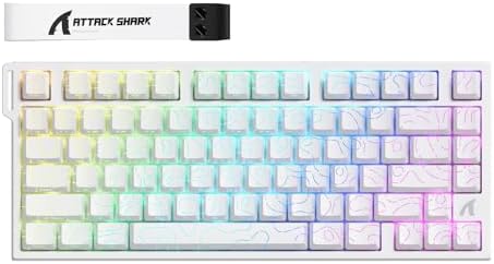 ATTACK SHARK R82 HE Teclado mecânico gamer com fio de gatilho ráp...