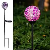 VCUTEKA Solar Path Lights Outdoor Decorative - Mosaic Solar Garden Stakes Light Waterproof LED Light