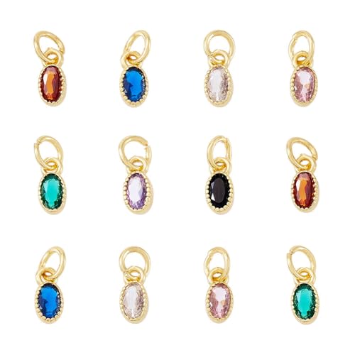 Breloques ovales en laiton doré 18k pour créer des cadeaux de bijoux personnalisés