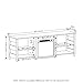 Furinno Classic 70 Inch TV Stand with Fireplace, Americano