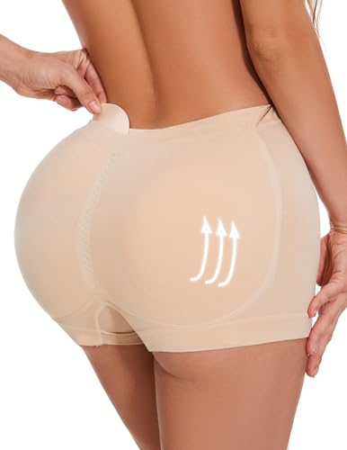 Image of Zimi Collection Butt Lifter Panties Shaperwear for Women Seamless Hip Enahncer Body Shaper Boyshort Padded Underwear