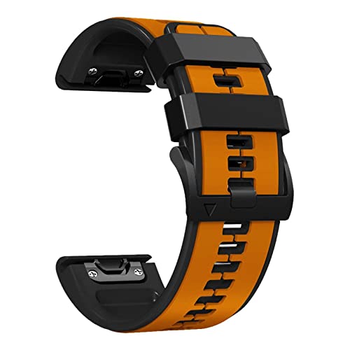 Image of Abanen Quick Fit 26mm Silicone Watch Bands for Garmin Fenix 7X / Fenix 6X / Fenix 5X / Instinct 2X,Soft Sport Bicolor Waterproof Wristband Strap for Garmin Enduro 2, epix Pro 51mm,Tactix 7 Pro