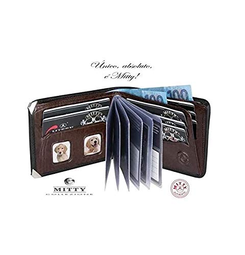 Carteira Mitty Couro Legítimo Masculina - M0 (Cafe)